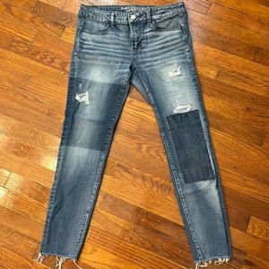 American Eagle Jeggings with patches